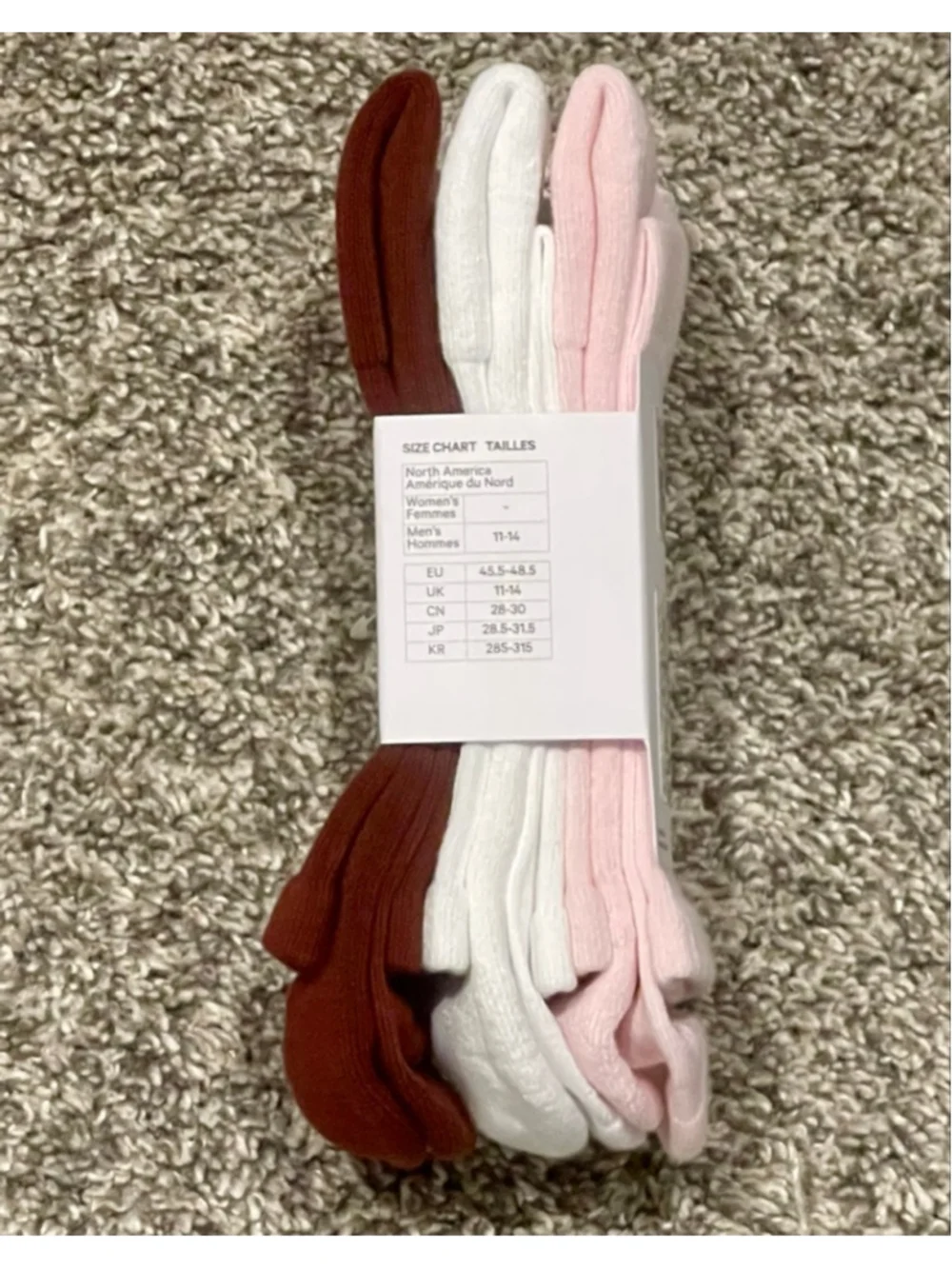 Lululemon Unisex Daily Essential Quarter Length Socks, 3-pack, Size XL, NWT
